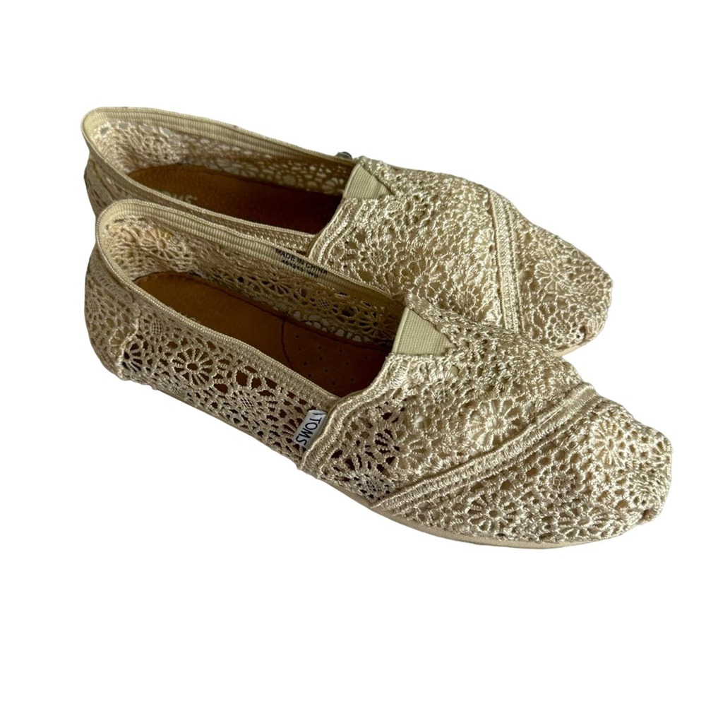 TOMS Women Alpargata Moroccan Crochet Classic Slip-On | Size 9